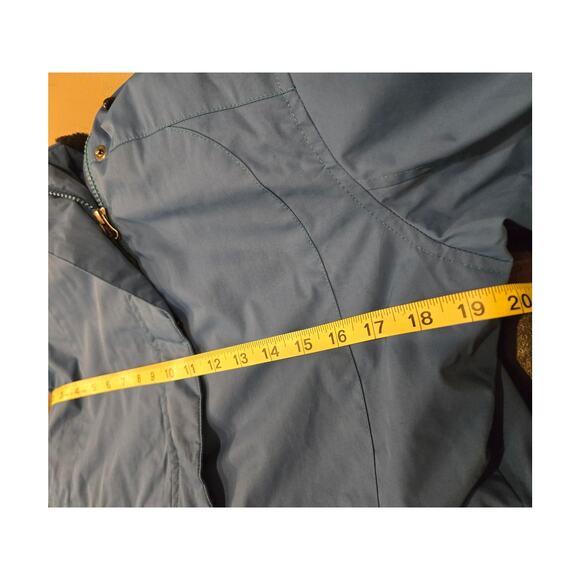 L.L. Bean Winter Warmer Parka Coat Blue Hooded Womens Small - Picture 10 of 11